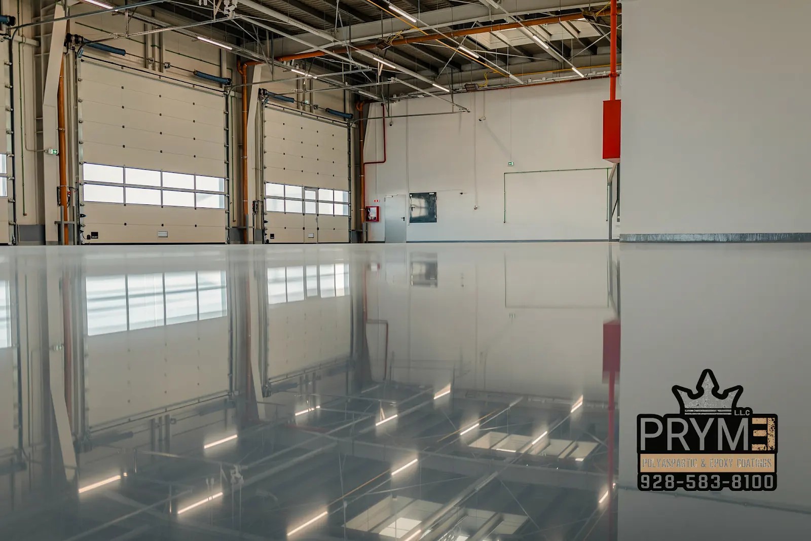 High-gloss commercial warehouse epoxy floor